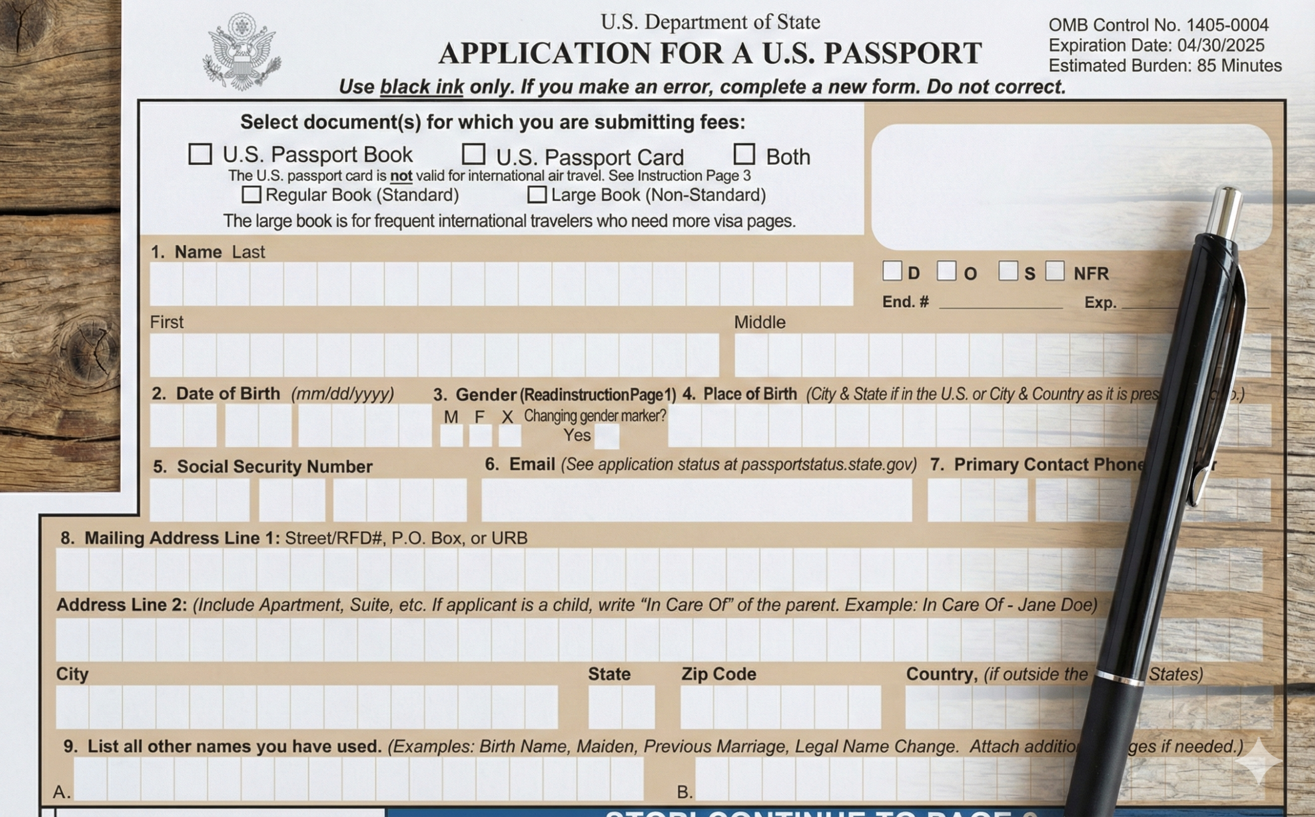 DS-11: Đơn xin làm hộ chiếu Hoa Kỳ cho con