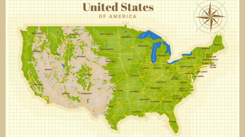 Bản đồ Mỹ và các thành phố lớn ở Mỹ