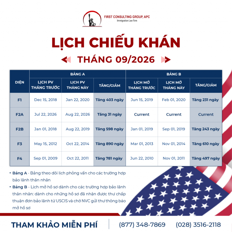 Lịch chiếu khán tháng 9 năm 2026